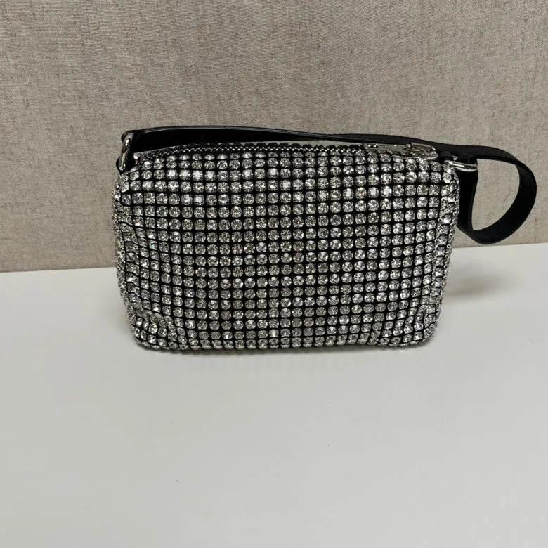 Alexander Wang Heiress Black Rhinestone Pouch Mini Bag