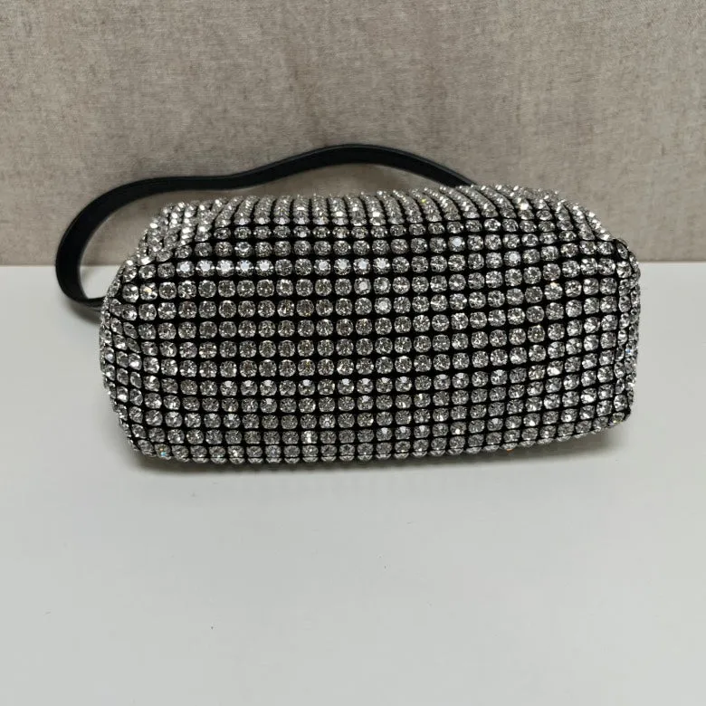 Alexander Wang Heiress Black Rhinestone Pouch Mini Bag