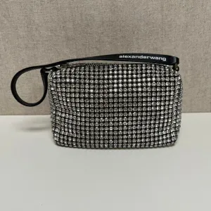Alexander Wang Heiress Black Rhinestone Pouch Mini Bag