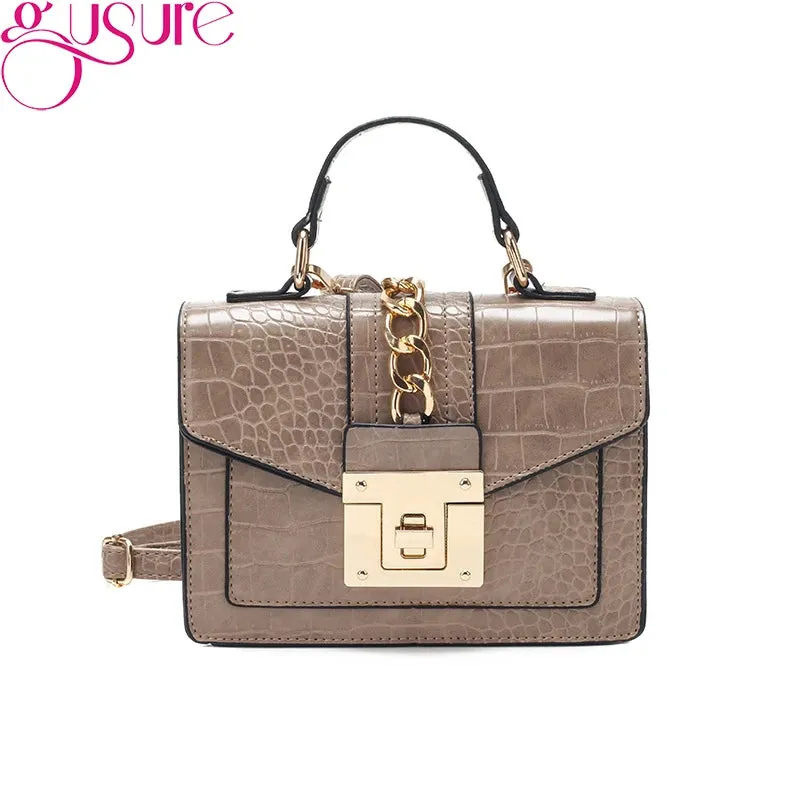 Alligator Pattern Shoulder Bag