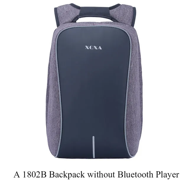 Anti Theft Backpack with Bluetooth Player Waterproof
