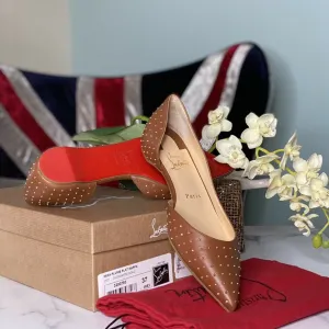 Authentic Christian Louboutin Iriza Studded  Ballerina Flats Size 37 (7)
