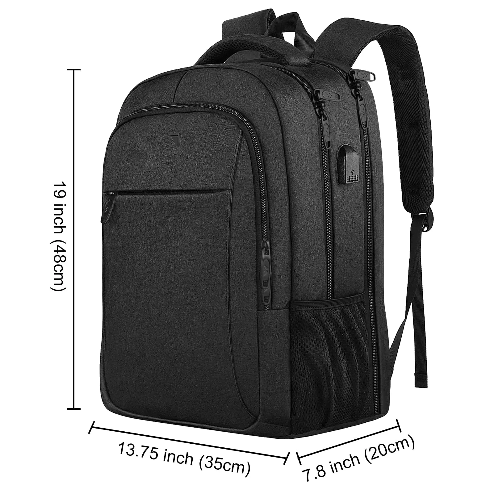 Backpack, large laptop backpack  school backpack laptop bag with USB charging port anti theft