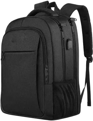 Backpack, large laptop backpack  school backpack laptop bag with USB charging port anti theft