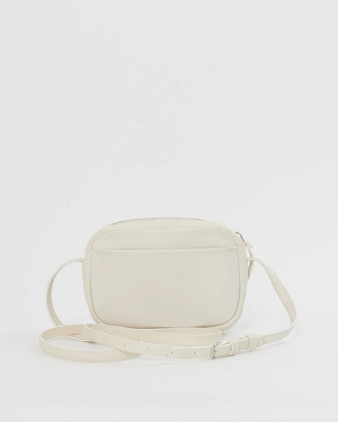 Balenciaga White Leather Logo Everyday XS Camera Bag