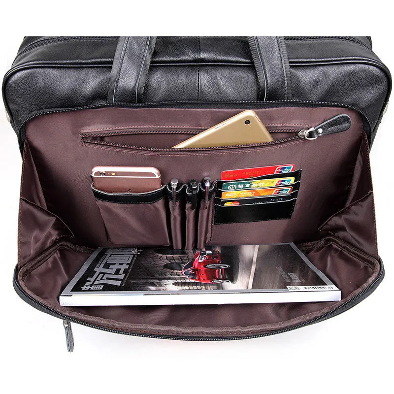Big Capacity Laptop Messenger Bag Business Briefcase Men Leather Bags Side Bags 7367