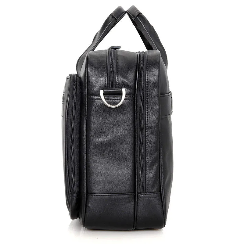 Big Capacity Laptop Messenger Bag Business Briefcase Men Leather Bags Side Bags 7367