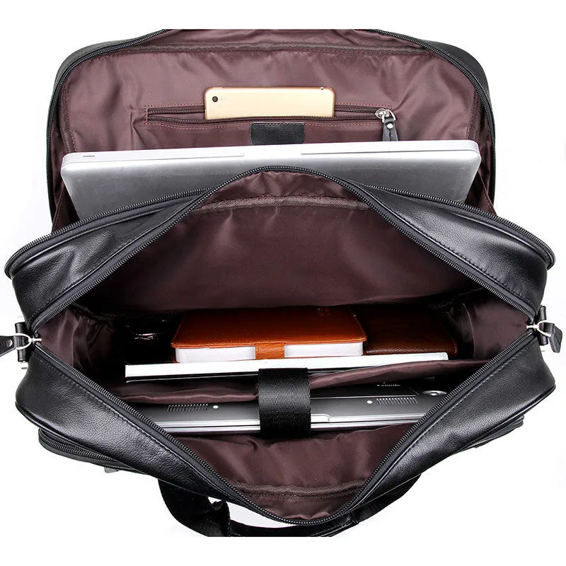 Big Capacity Laptop Messenger Bag Business Briefcase Men Leather Bags Side Bags 7367