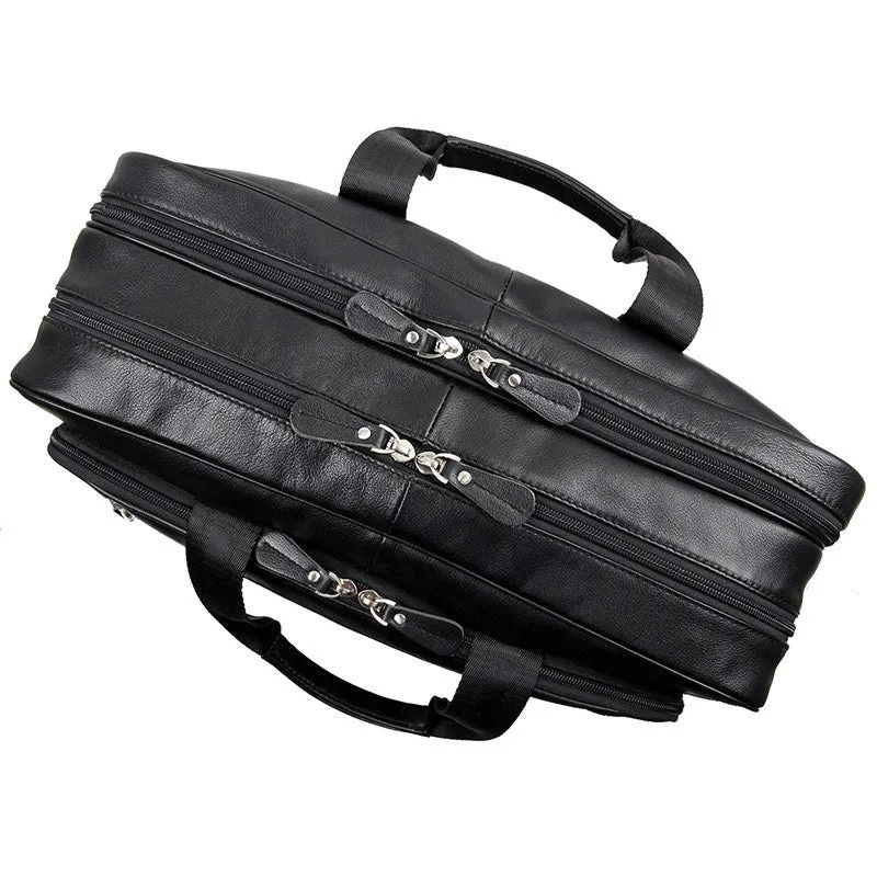 Big Capacity Laptop Messenger Bag Business Briefcase Men Leather Bags Side Bags 7367