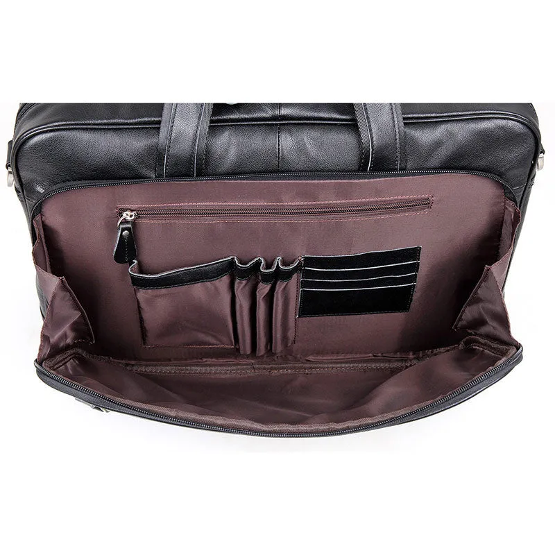 Big Capacity Laptop Messenger Bag Business Briefcase Men Leather Bags Side Bags 7367
