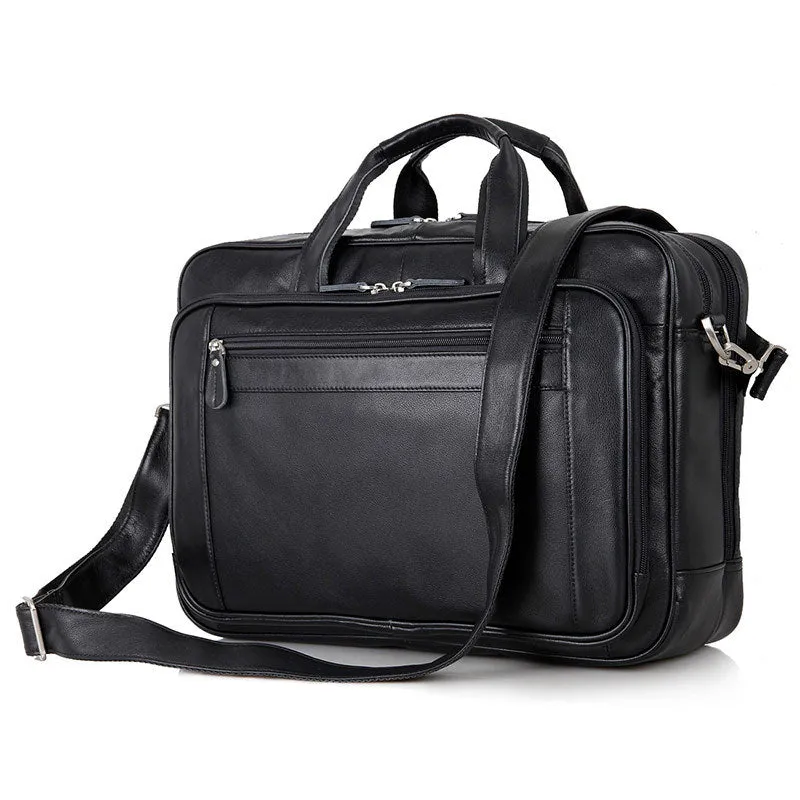Big Capacity Laptop Messenger Bag Business Briefcase Men Leather Bags Side Bags 7367