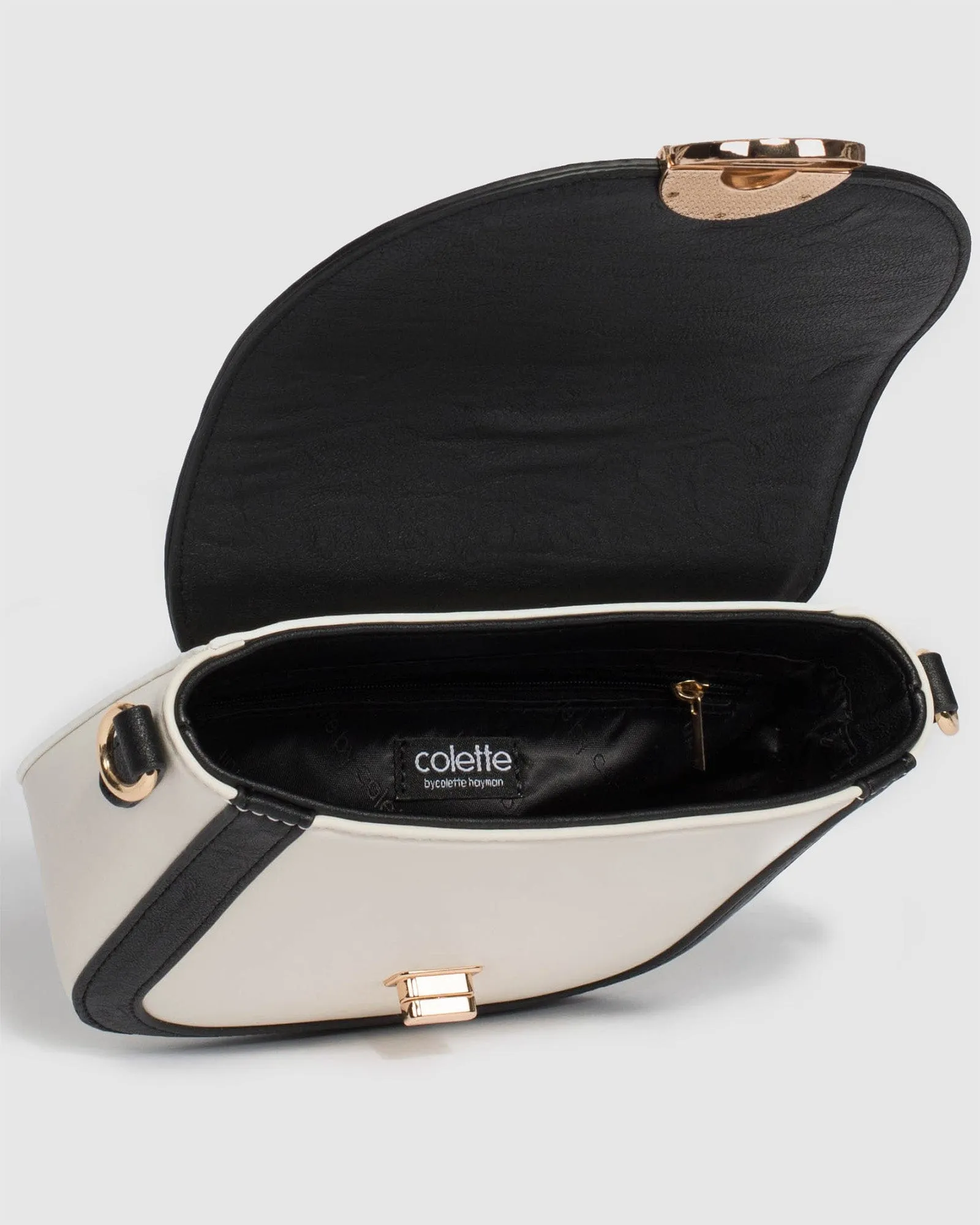 Black and Ivory Anneka Crossbody Bag