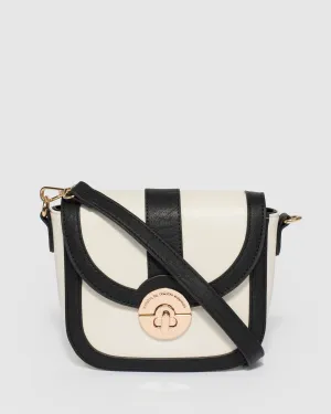 Black and Ivory Anneka Crossbody Bag