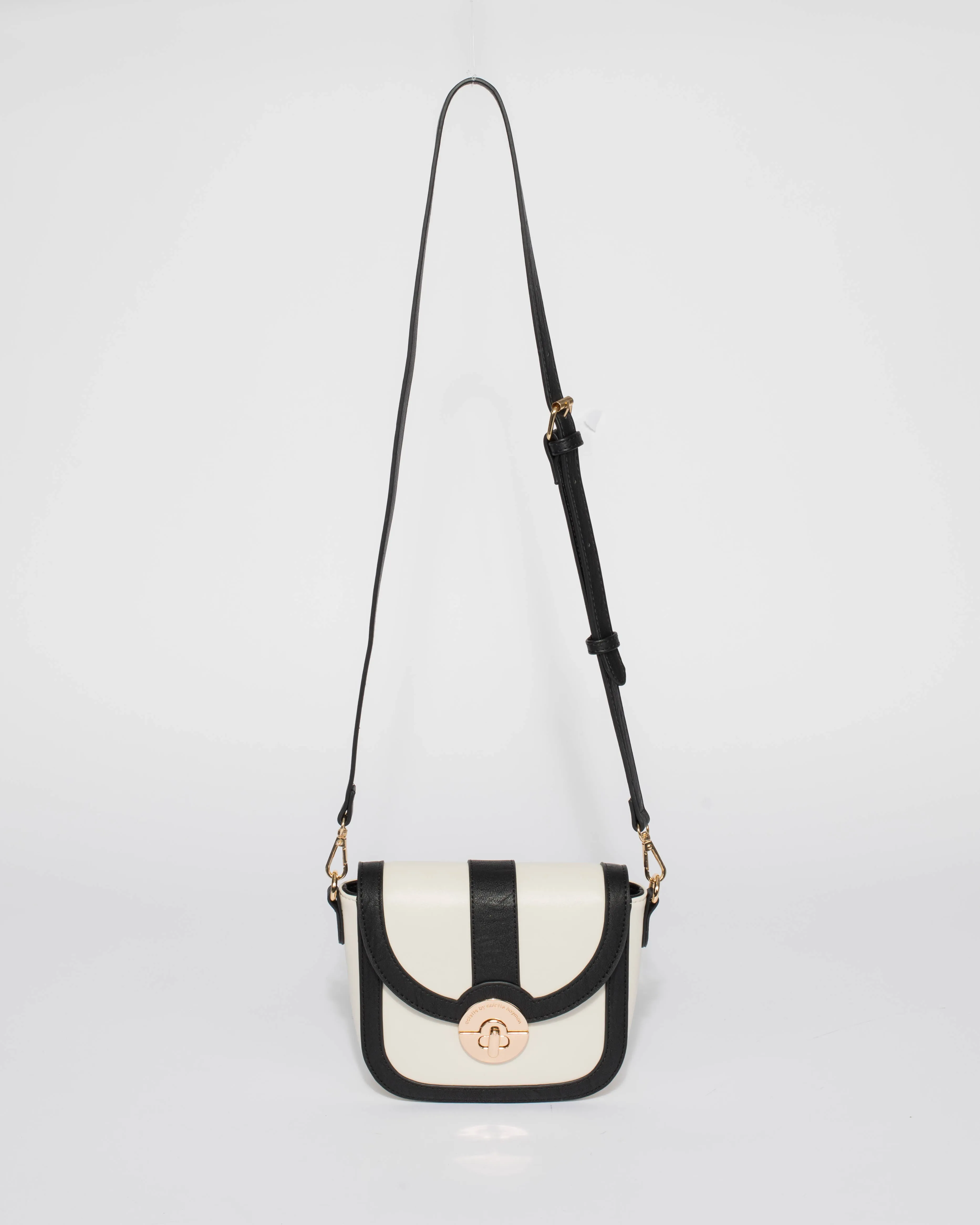 Black and Ivory Anneka Crossbody Bag