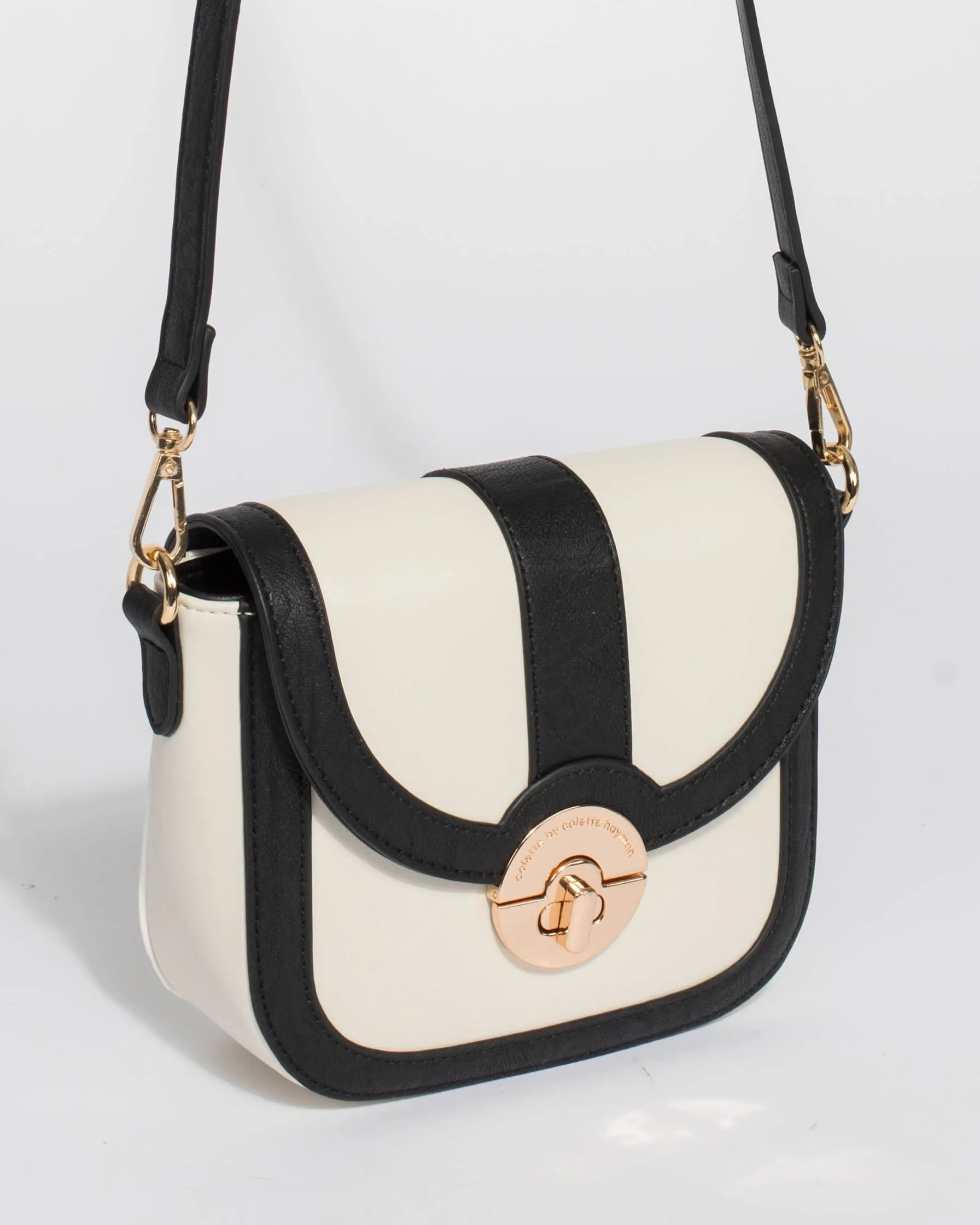 Black and Ivory Anneka Crossbody Bag