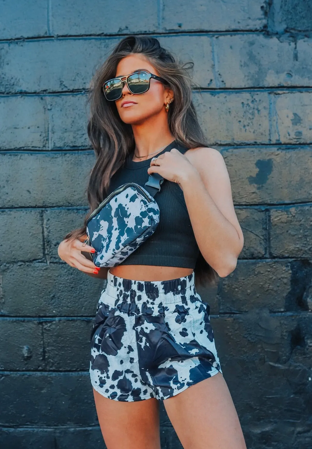 Black Cow Sling Bag