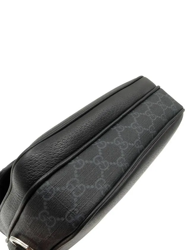 Black GG Supreme Canvas Leather Small Messenger Cross Bag 795464