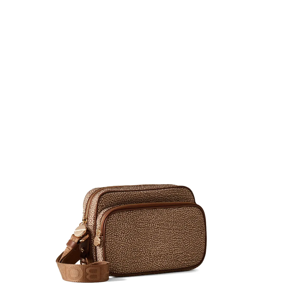Borbonese - Small Beige Brown Camera Bag - 934134I15 - BEIGE/MARRONE
