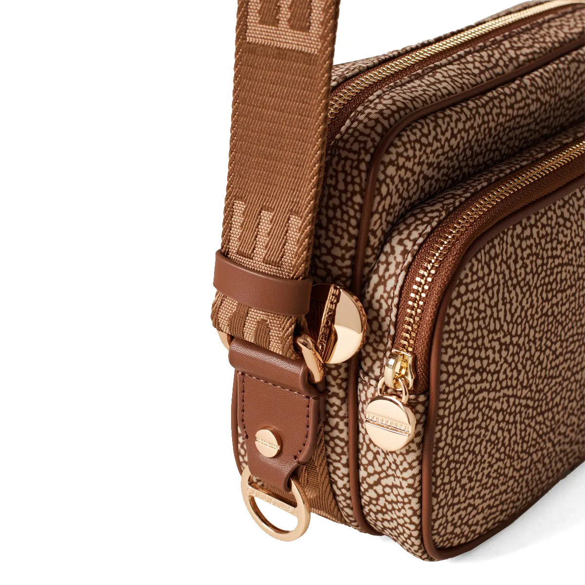 Borbonese - Small Beige Brown Camera Bag - 934134I15 - BEIGE/MARRONE