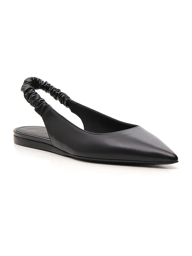 Bottega Veneta Pointed Toe Slingback Flats