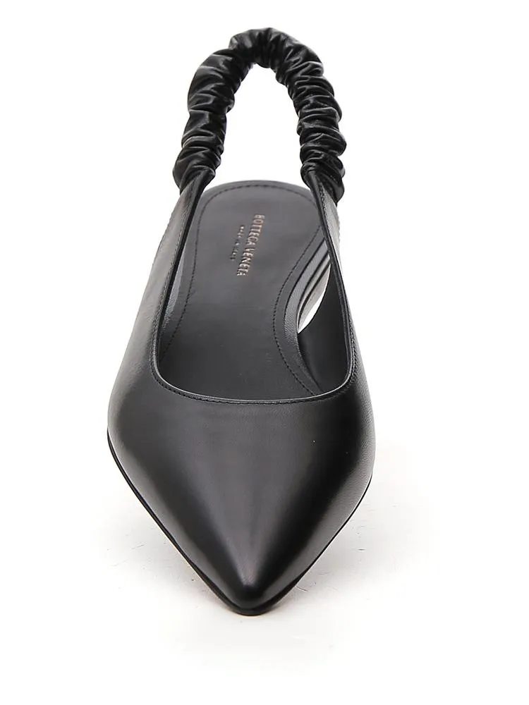 Bottega Veneta Pointed Toe Slingback Flats