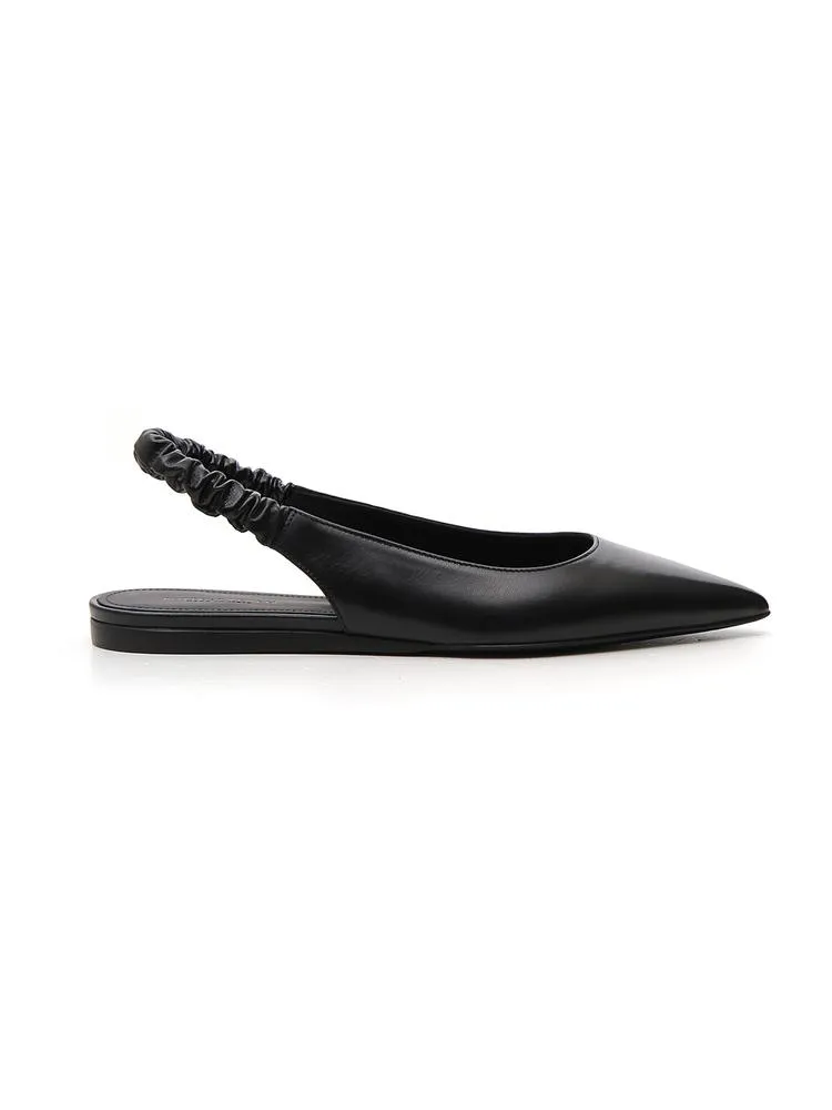 Bottega Veneta Pointed Toe Slingback Flats