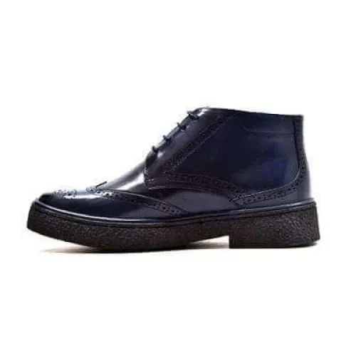 British Walkers Playboy Classic Men's Navy Leather Wingtip Tpr