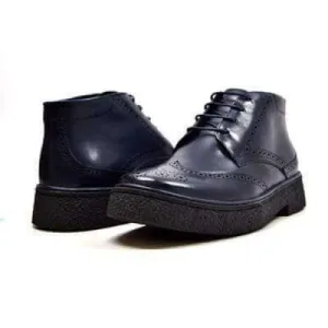 British Walkers Playboy Classic Men's Navy Leather Wingtip Tpr