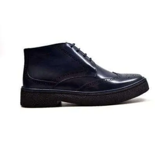 British Walkers Playboy Classic Men's Navy Leather Wingtip Tpr