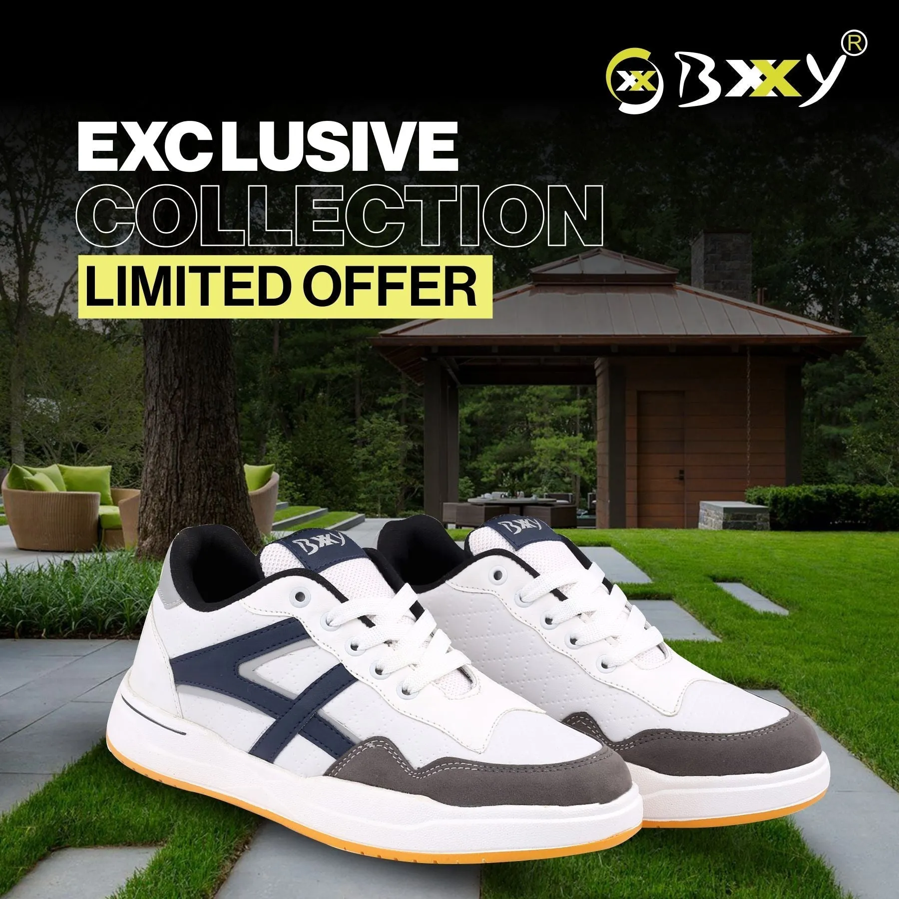 Bxxy's Men's Vegan Leather Sports Shoes