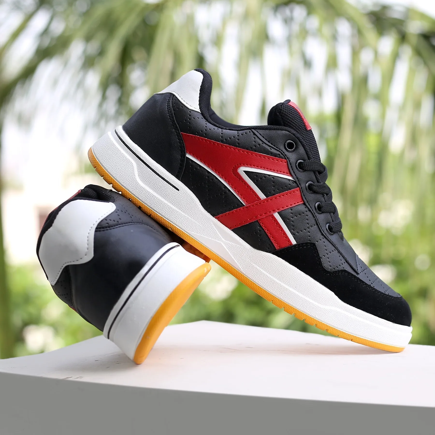 Bxxy's Men's Vegan Leather Sports Shoes