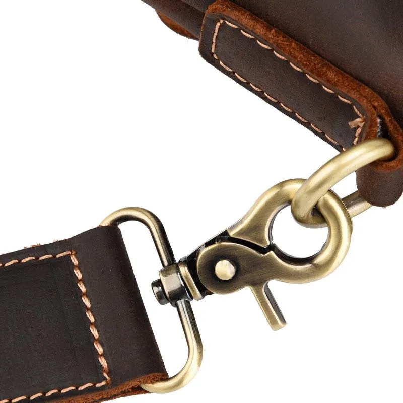 Cool Black Coffee Leather Tote Work Bag Handbag Briefcase Shoulder Bag For Men