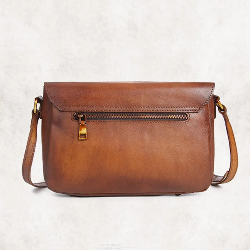 Cool Womens Brown Leather Satchel Bag Crossbody Bags Purse for Women