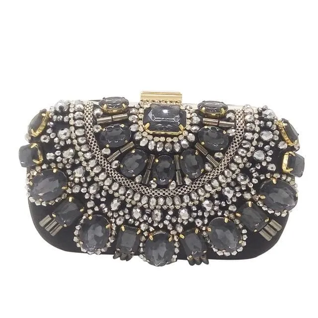 Crystal Evening Purse Metal Clutches