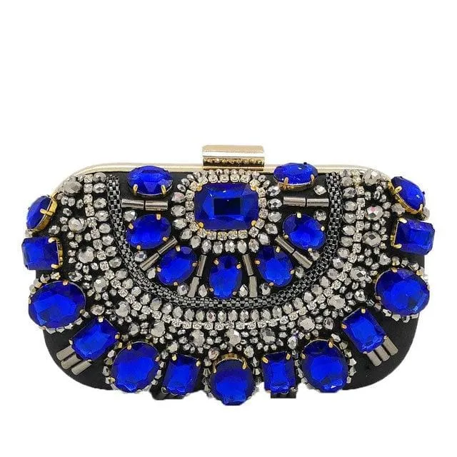Crystal Evening Purse Metal Clutches