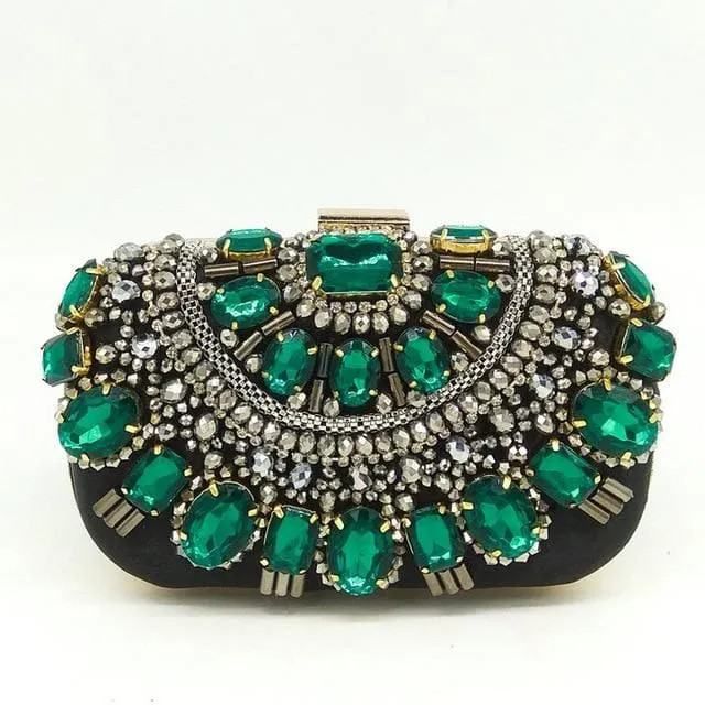 Crystal Evening Purse Metal Clutches