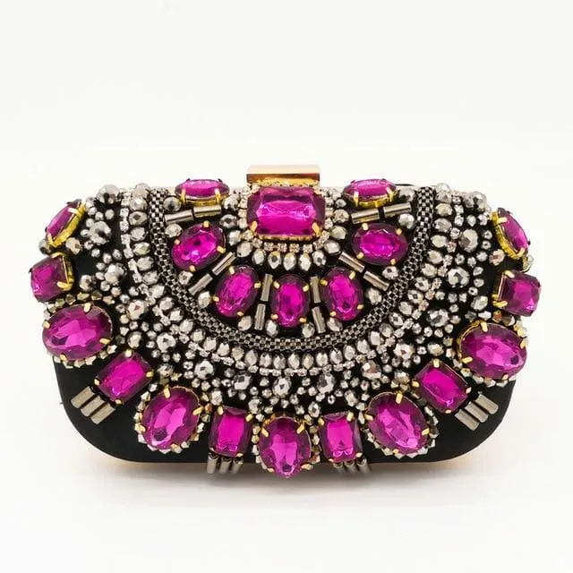 Crystal Evening Purse Metal Clutches