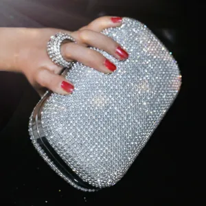 Diamond velvet evening bags