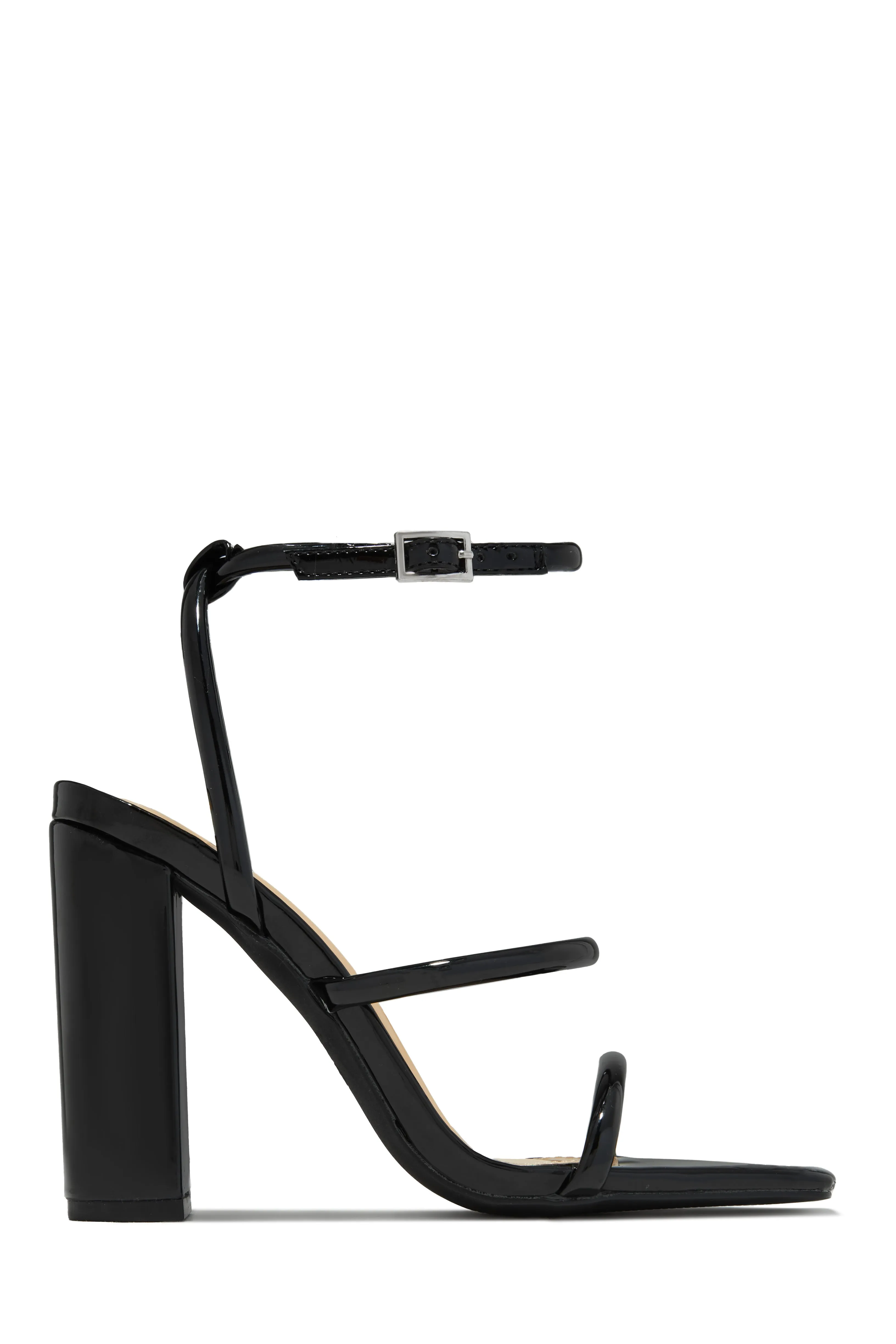 Emalia Block Heels - Silver