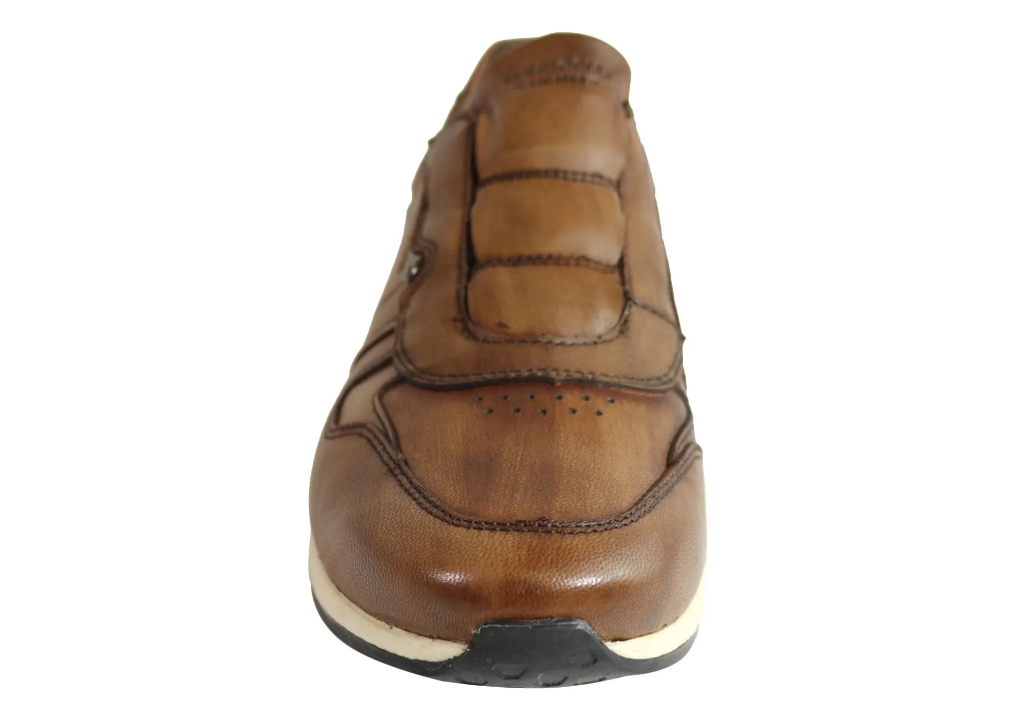 Ferricelli Carlo Mens Leather Slip On Casual Shoes Made In Brazil