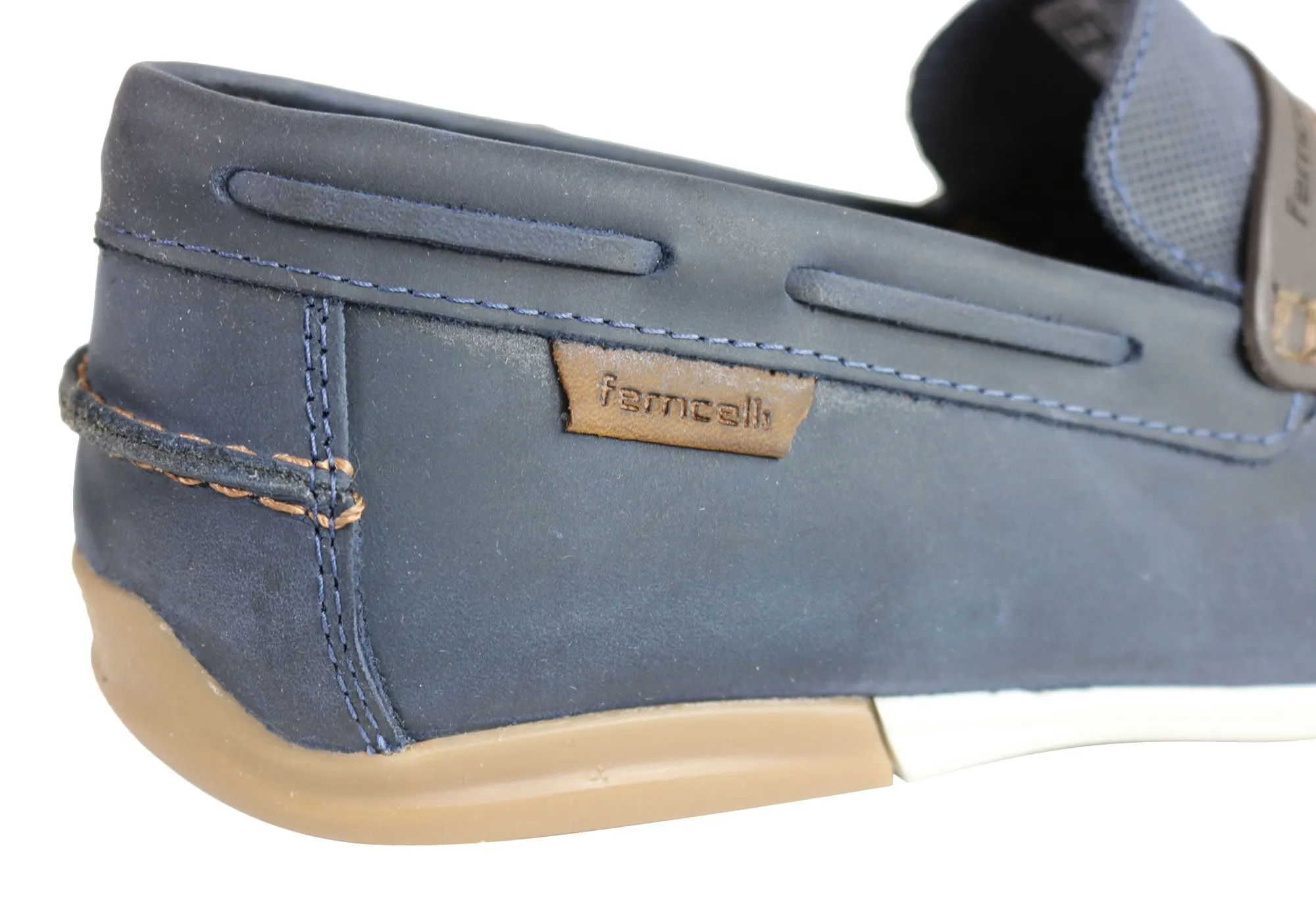 Ferricelli Mitchell Mens Leather Casual Loafer Shoes Made In Brazil
