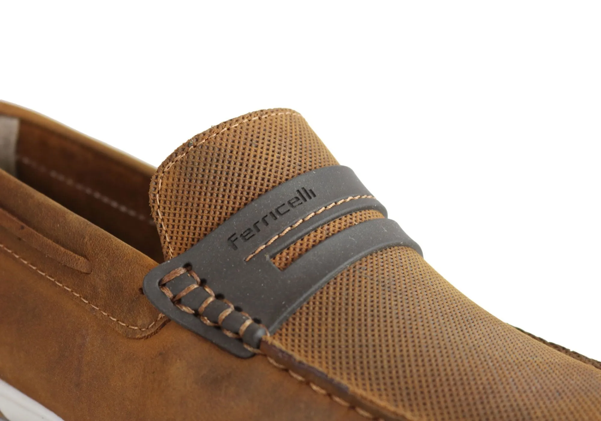 Ferricelli Mitchell Mens Leather Casual Loafer Shoes Made In Brazil
