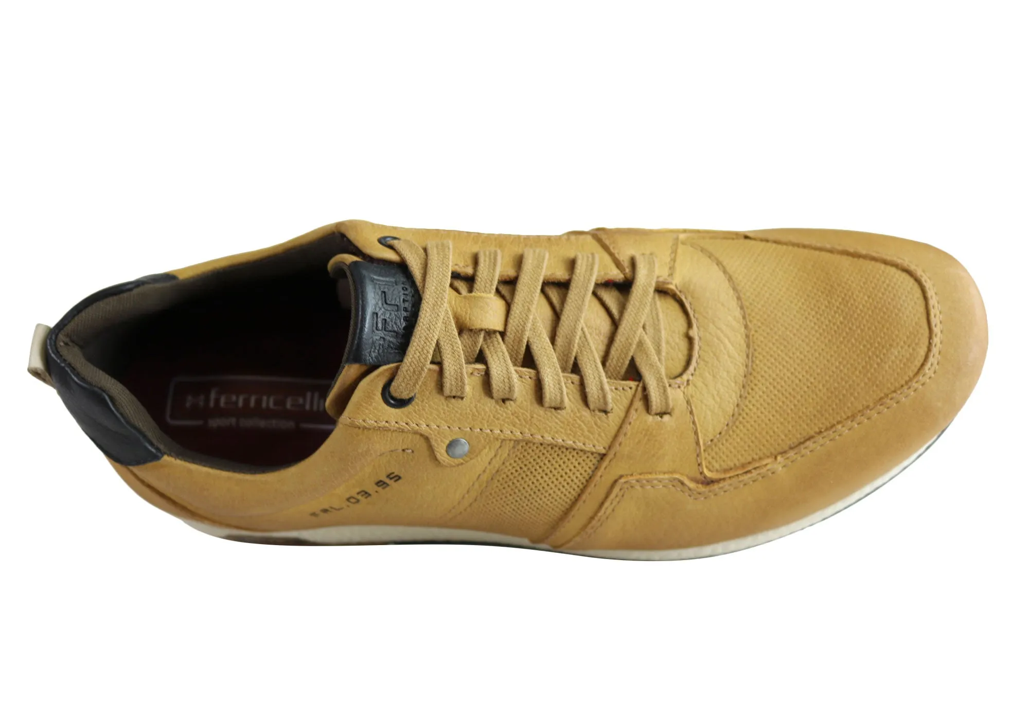 Ferricelli Oscar Mens Leather Lace Up Casual Shoes Made In Brazil