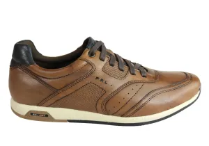 Ferricelli Phil Mens Leather Comfortable Casual Shoes Made In Brazil