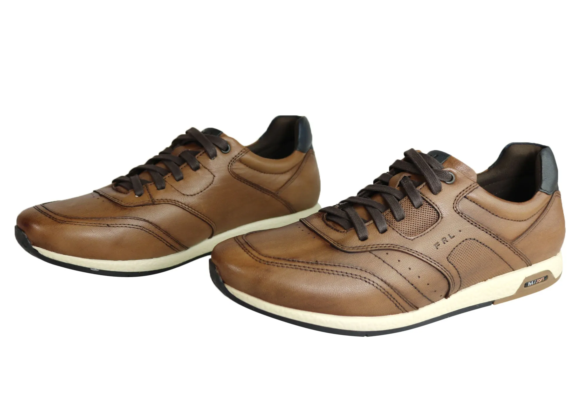Ferricelli Phil Mens Leather Comfortable Casual Shoes Made In Brazil