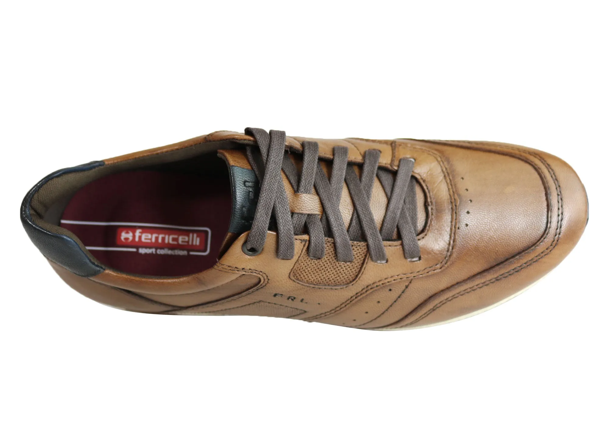 Ferricelli Phil Mens Leather Comfortable Casual Shoes Made In Brazil