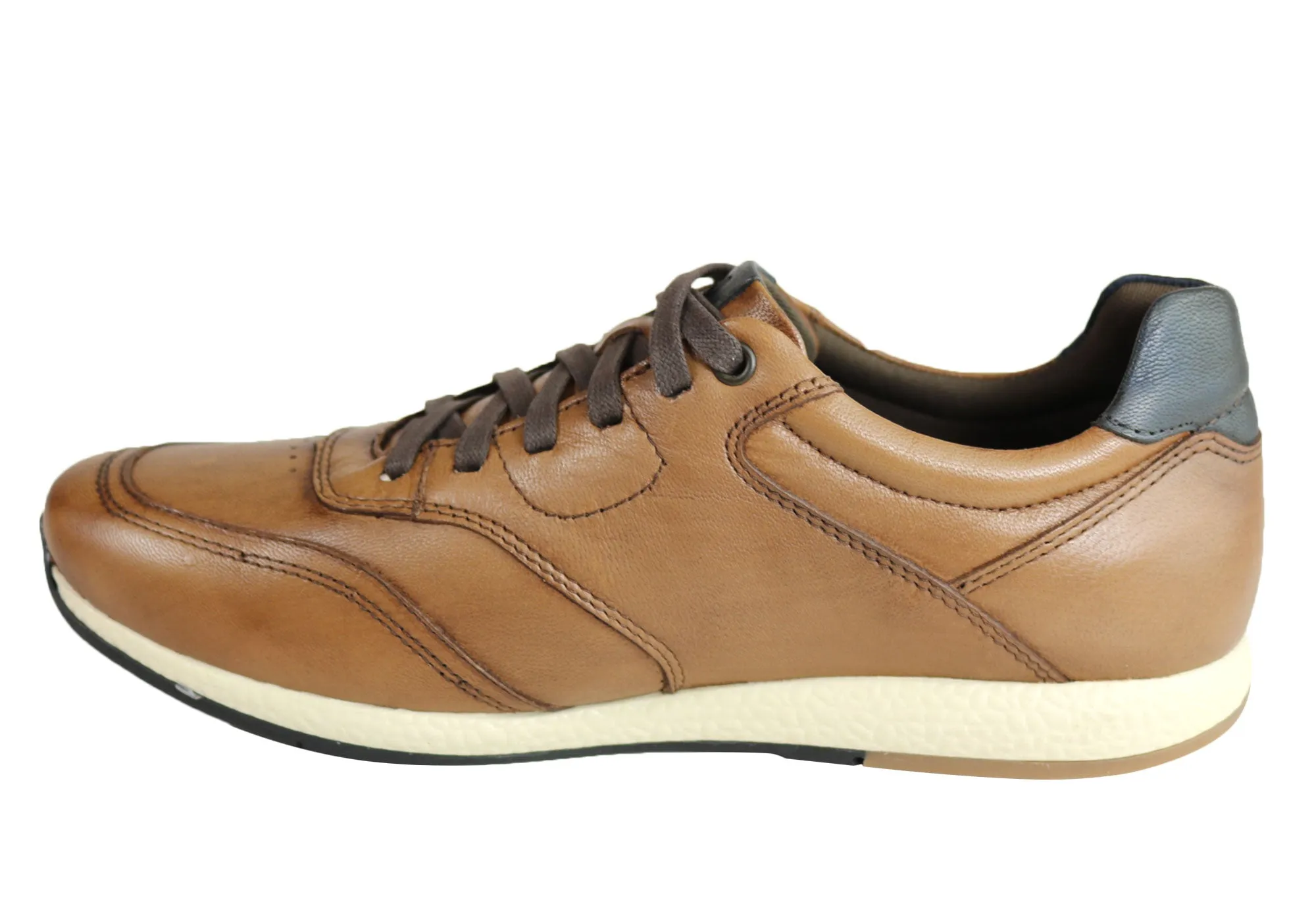 Ferricelli Phil Mens Leather Comfortable Casual Shoes Made In Brazil