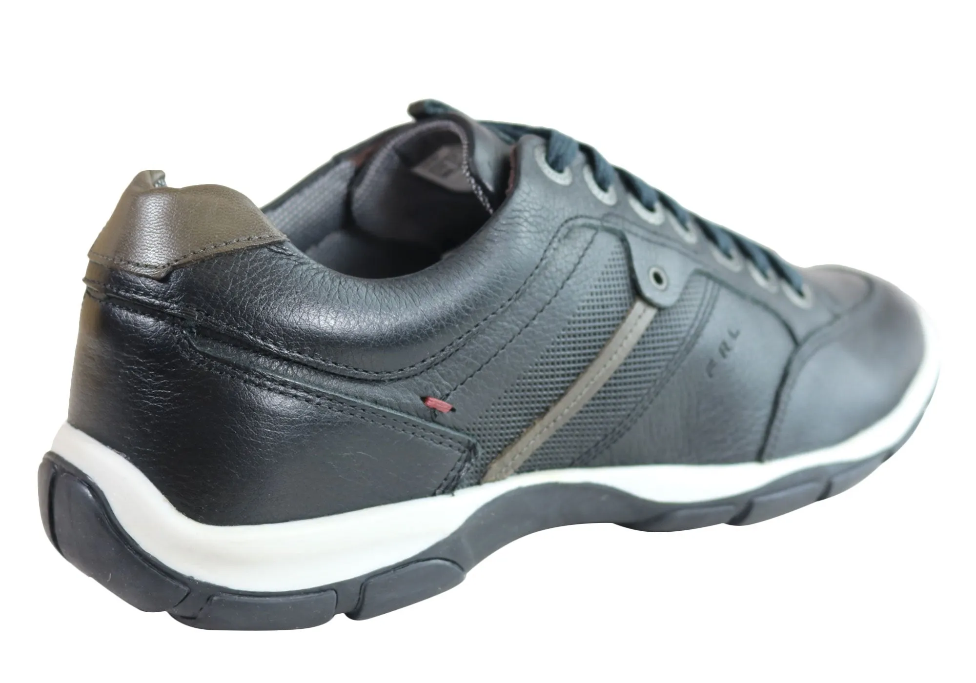 Ferricelli Ralph Mens Leather Lace Up Casual Shoes Made In Brazil