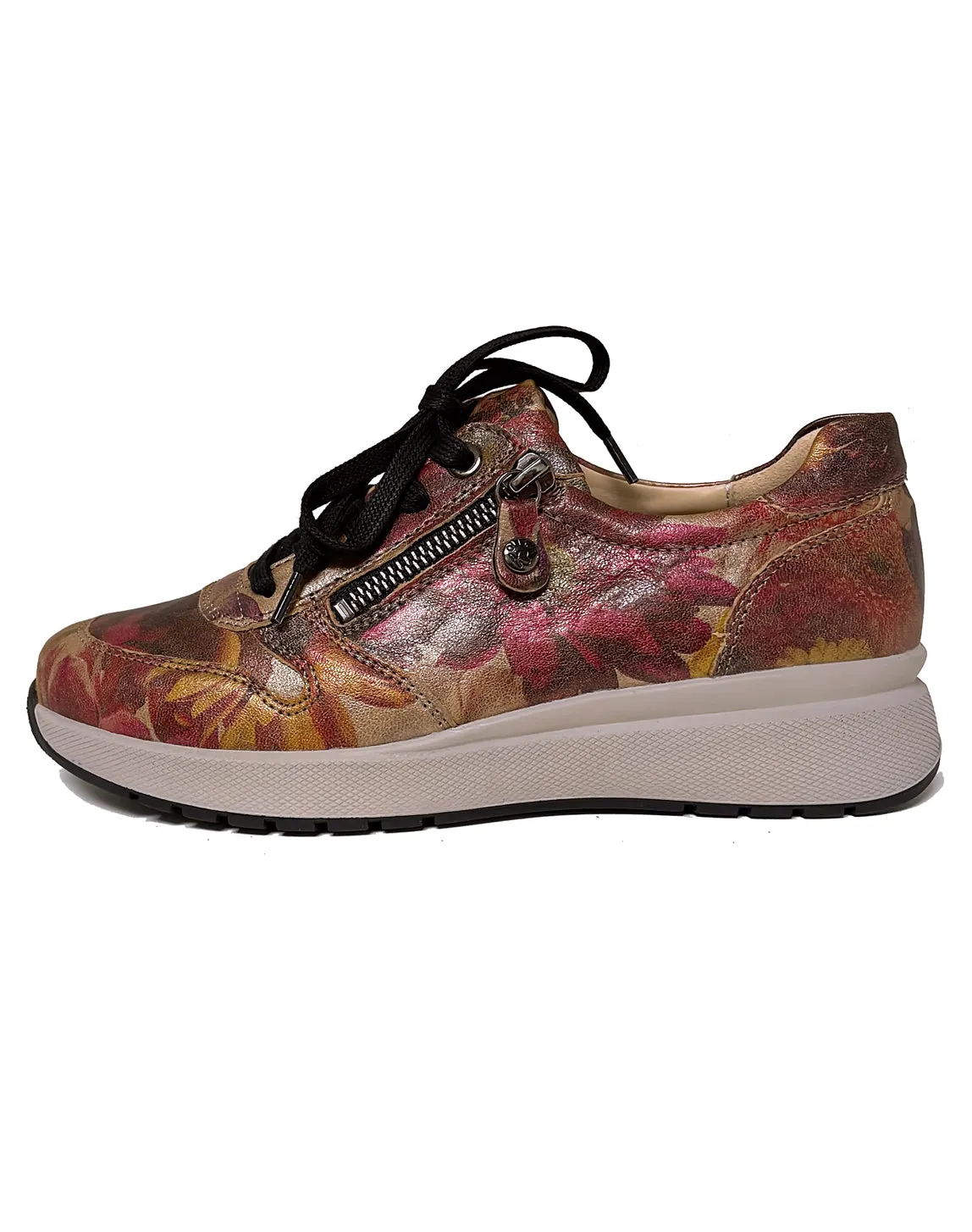 FIDELIO 566104 H HEAVAN LACE ZIP SHOE - PLATINA GIRASOLE