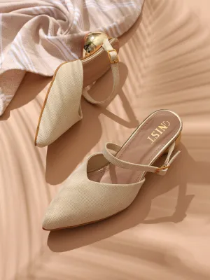 GNIST Party Mule Nude Round Heels